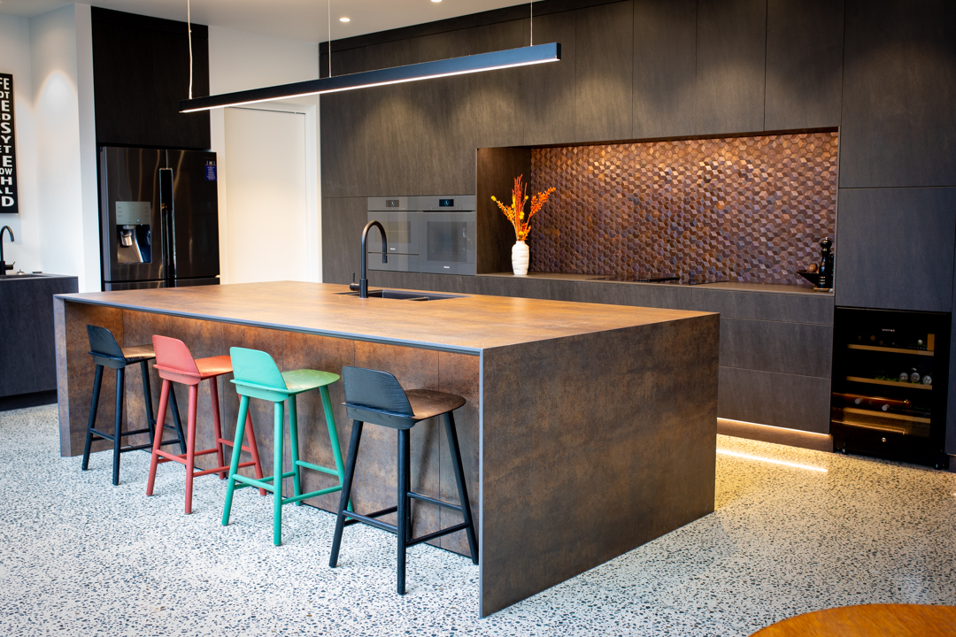 Stirling Kitchens completed project — custom kitchen with large island bench